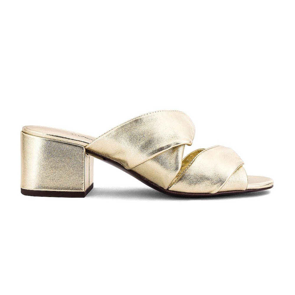 Revolve 3.1 Phillip Lim - Cube Mule - Metallic Gold - Size 36.5 / 6.5